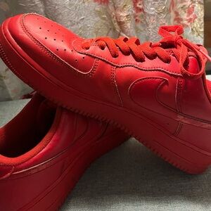 Nike Air Force ‘07 1 LV8 University Red Leather Sneakers Men’s Size 12